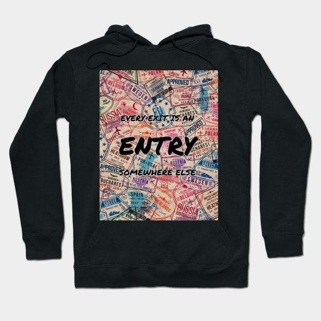 Passport Stamp Hoodie by JKA